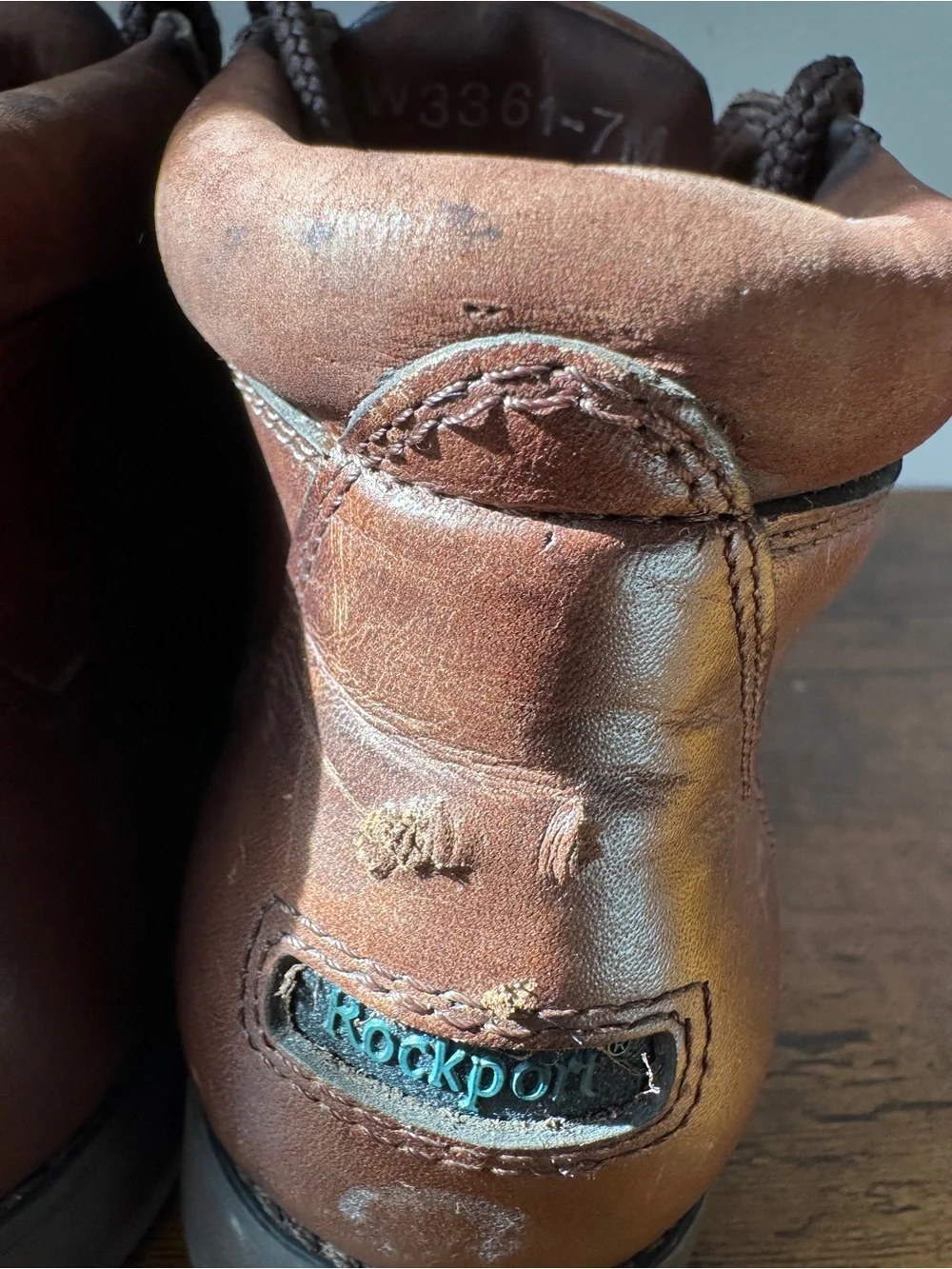 Vintage Rockport Gore-Tex Leather Moc Toe Chukka Boots Size 7M‎ Made in Portugal
